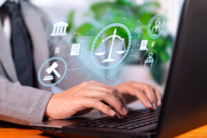 Law firm icons symbolizing content marketing for law firms