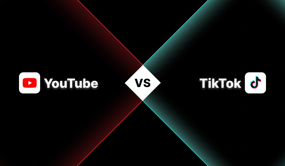 YouTube and TikTok logos side by side, representing the debate on whether YouTube qualifies as social media