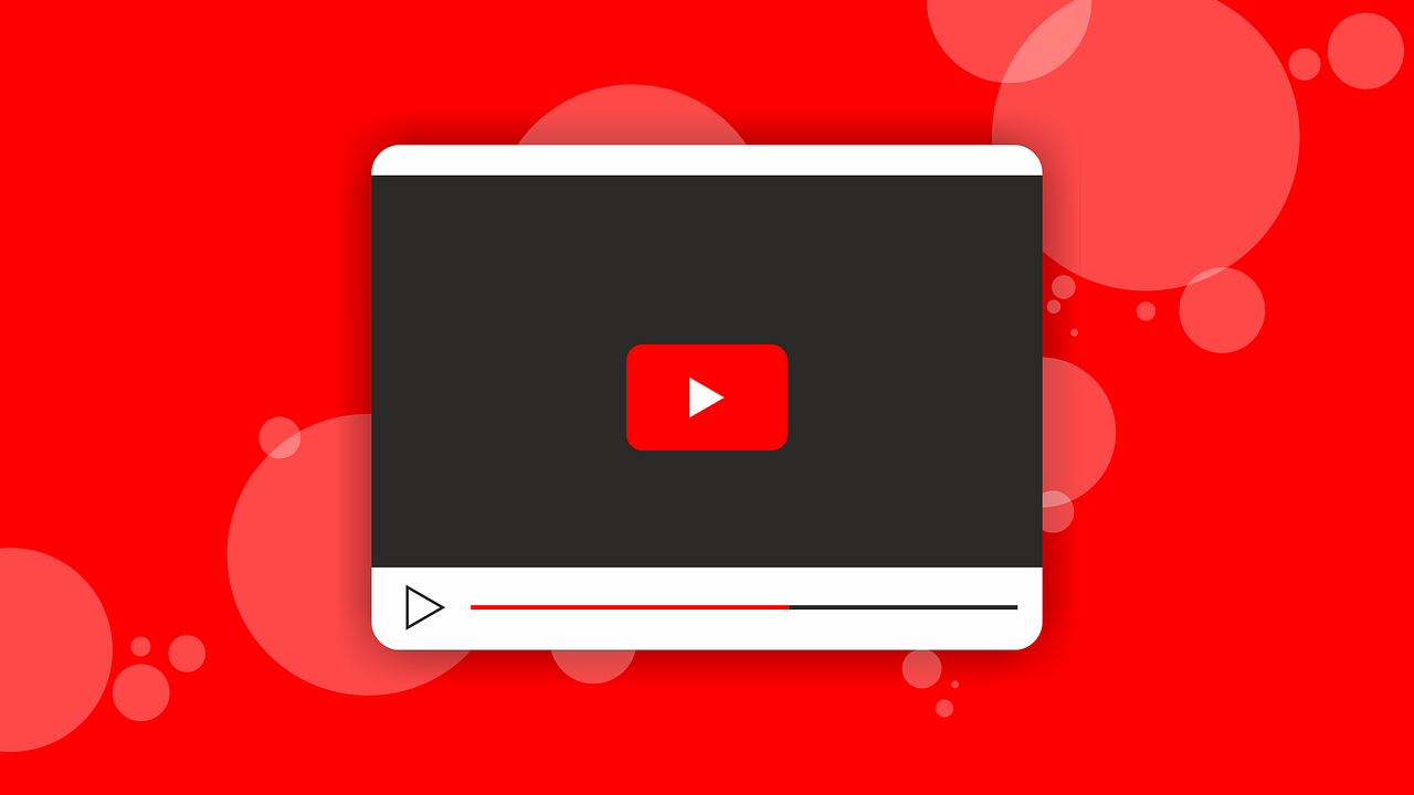 illustration of a video playing with the YouTube logo on the frame