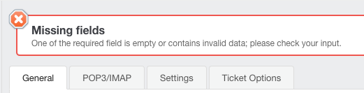 A snippet of an error that is indicating that there are missing fields in the request