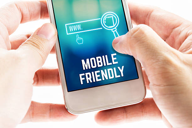 An illustration of a website being mobile friendly