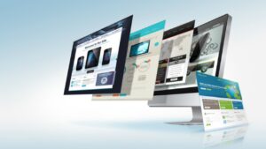 An illustration of webpages of a website