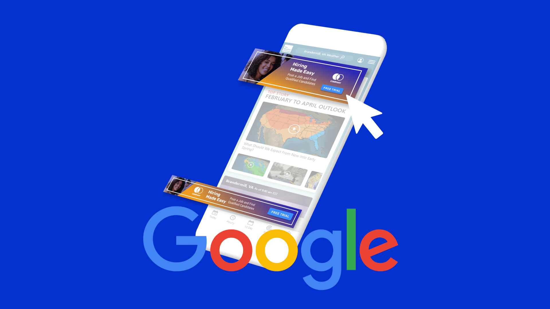 Illustration of Google Ads in a Mobile Application