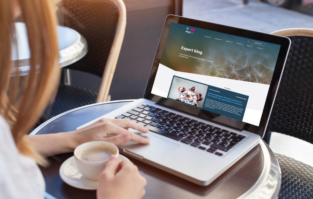 A visitor reading a blog from a website