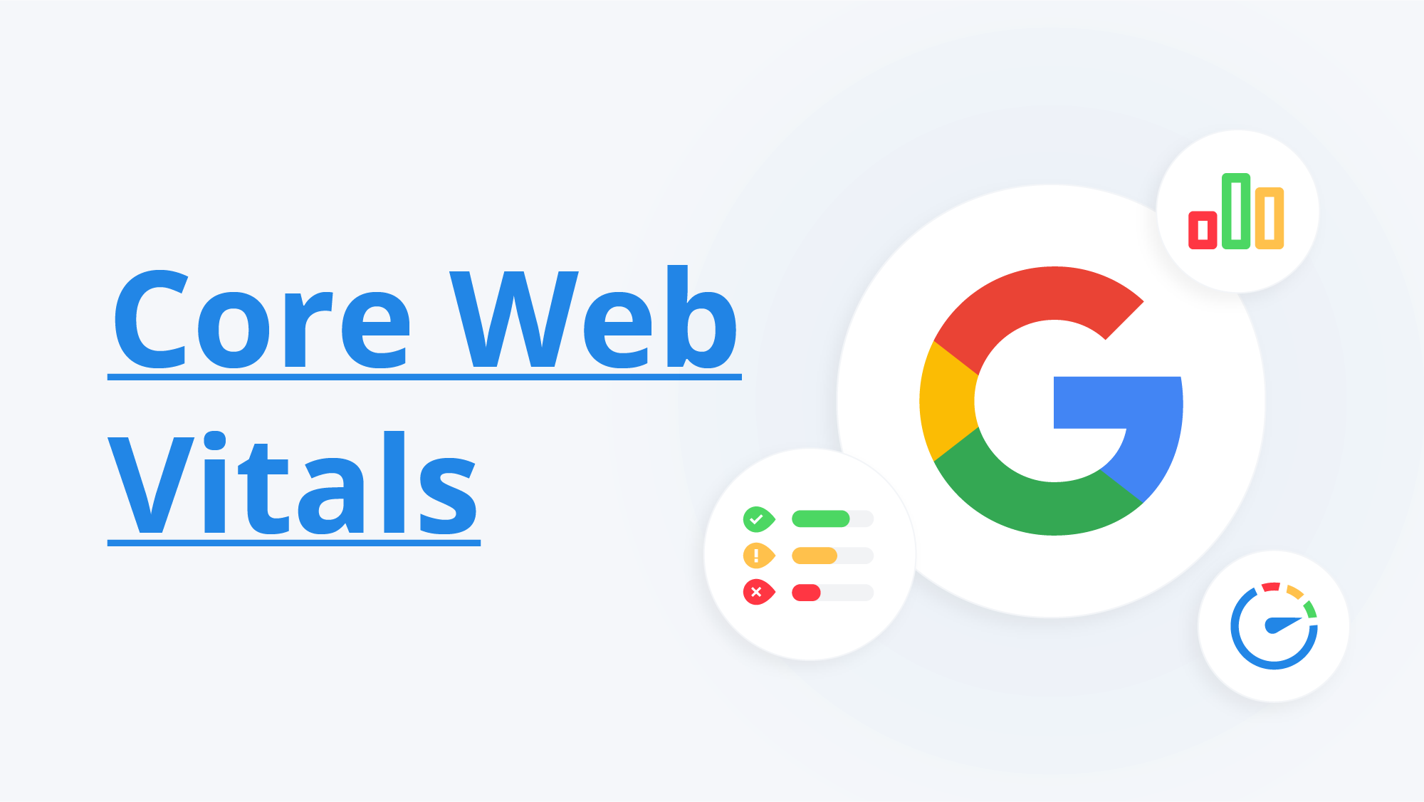 Google Core Web Vitals infographic for site speed and user experience