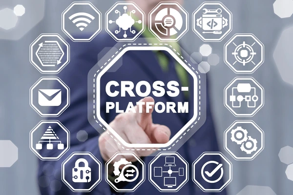 Cross-platform compatibility graphic for apps and digital marketing
