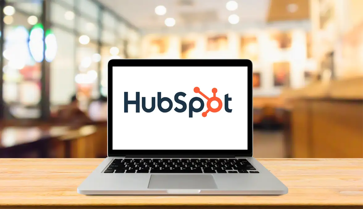 HubSpot software logo on a computer for digital marketing and CRM