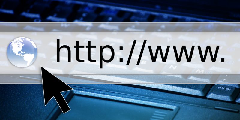 Digital representation of a website URL and the World Wide Web, illustrating internet browsing, web address entry, and online connectivity for digital marketing and SEO