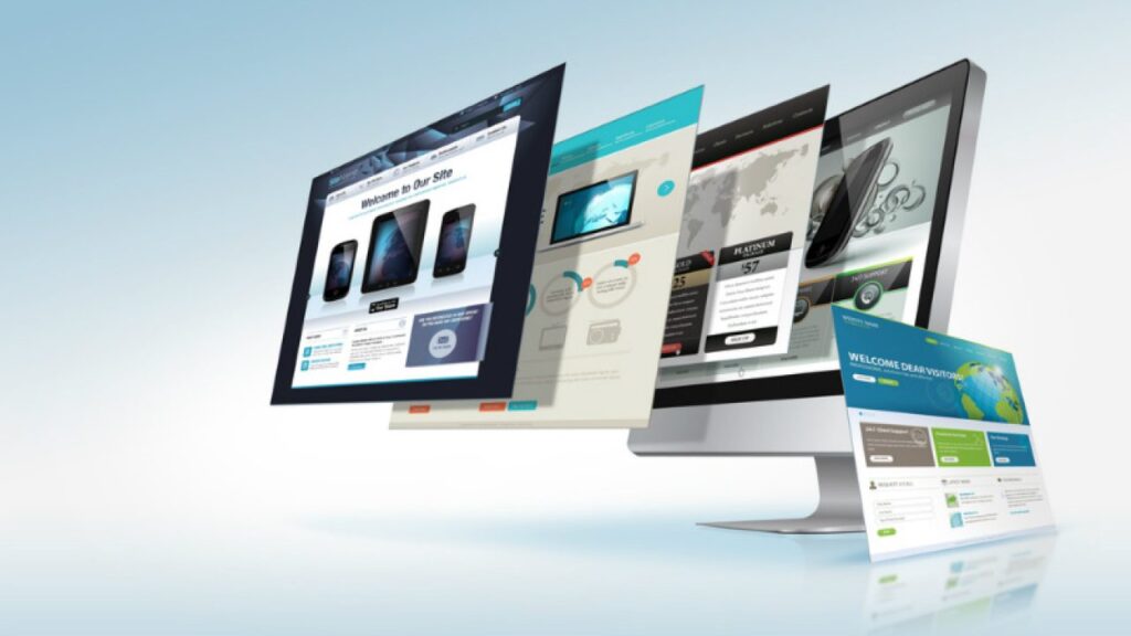 An illustration of webpages of a website