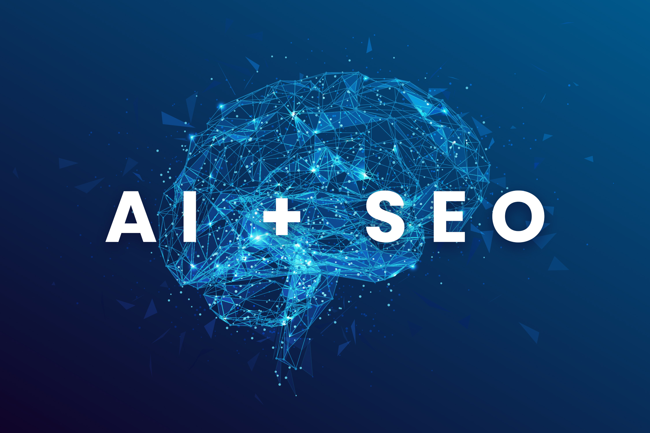 Integration of artificial intelligence in search engine optimization, representing AI-driven SEO strategies, machine learning in digital marketing, and the future of automated search rankings
